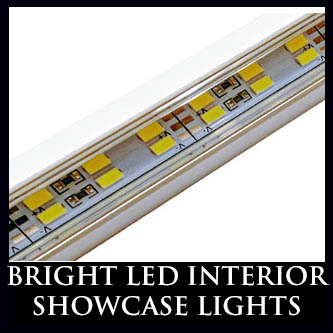 Arizona case lights, showcase lights, interior showcase lights, in case lights, display case lights