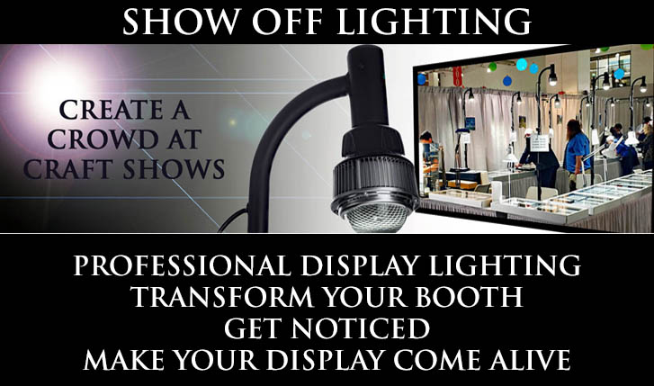 craft show display lights, craft show lights, craft show booth lighting