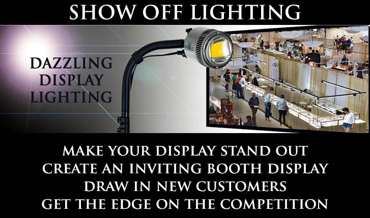 display lighting, trade show display lights, booth displays, trade show displays
