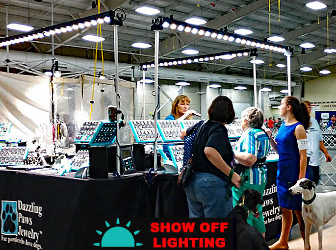 LED light bars for trade show displays